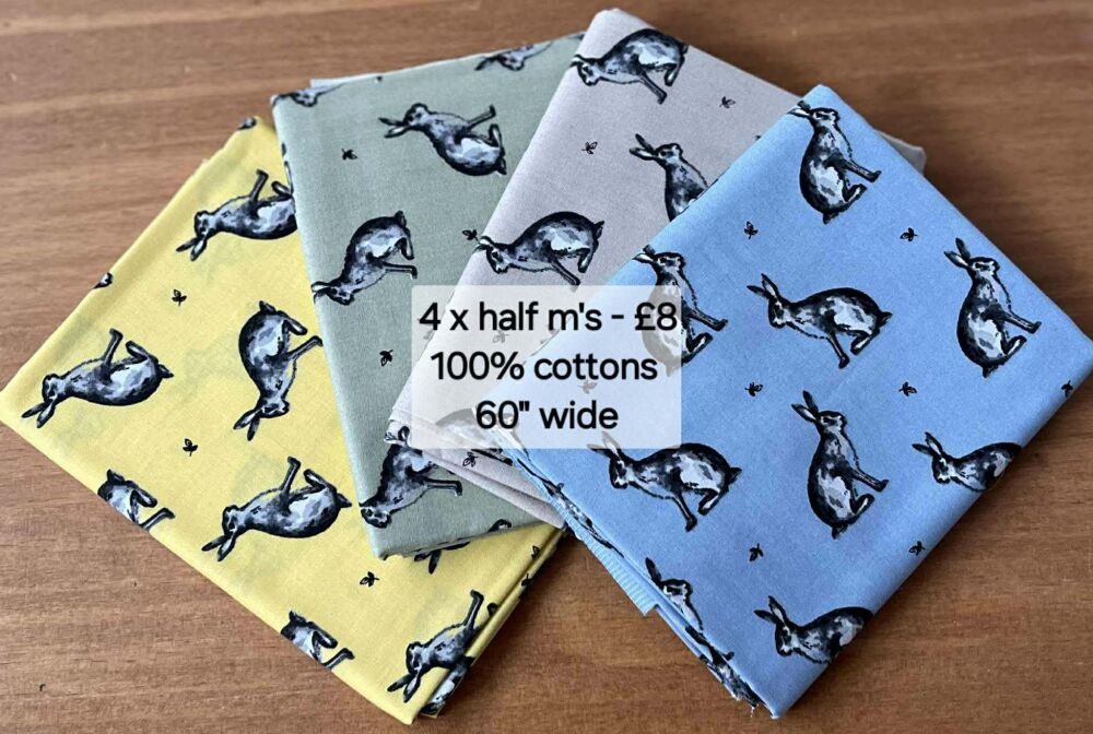 HARES LIFESTYLE COTTON BUNDLE 4 X HALF M'S