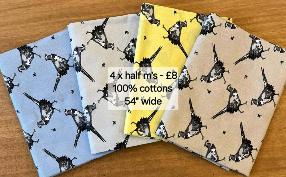 PHEASANTS LIFESTYLE COTTON BUNDLE 4 X HALF M'S