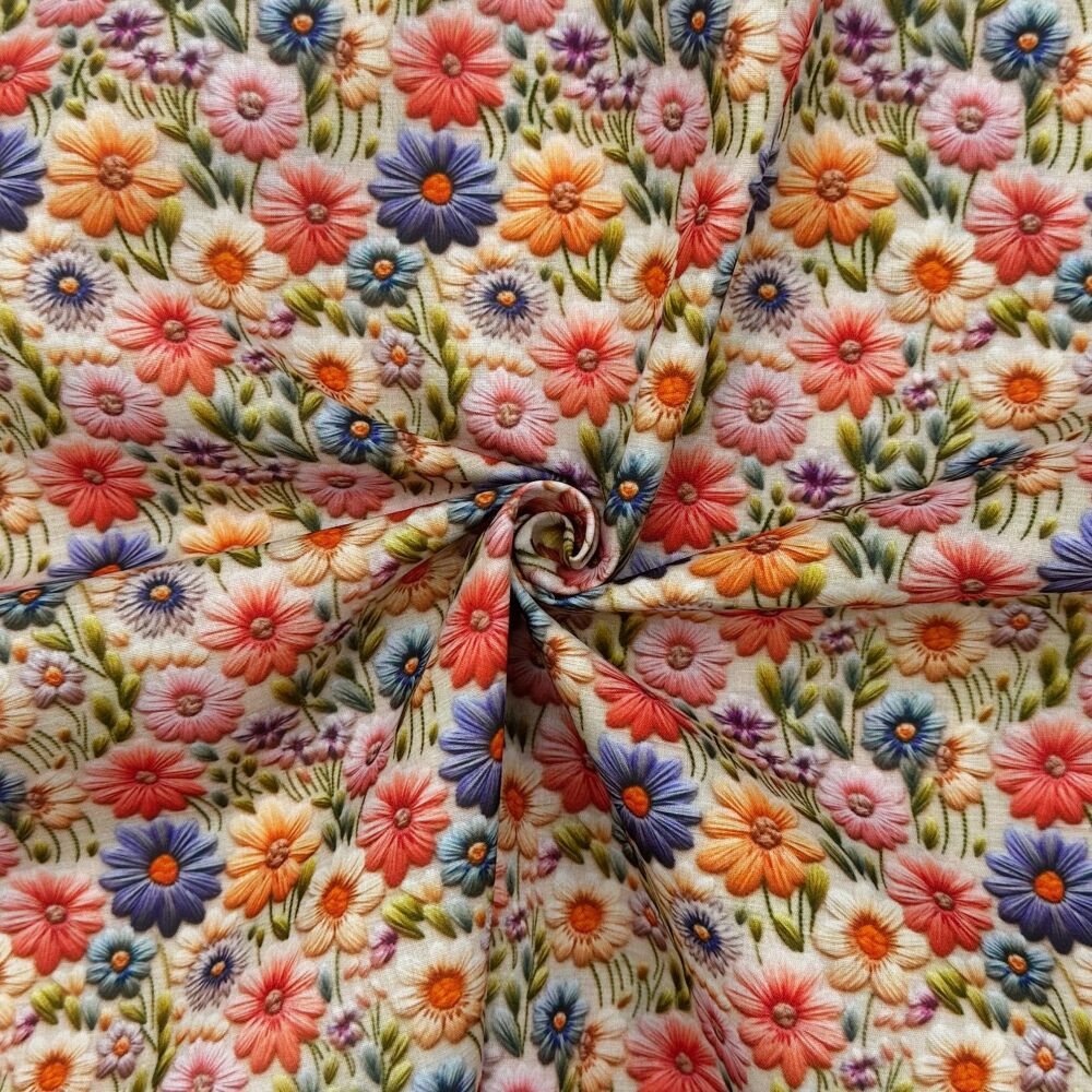 3 Metre pre cut length - 80/20 Polycotton &ndash; [DESIGN 10] &ndash; 112cm Wide