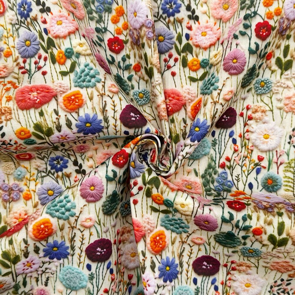 3 Metre pre cut length - 80/20 Polycotton &ndash; [DESIGN 14] &ndash; 112cm Wide