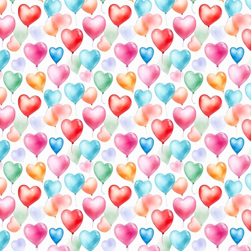 3 Metre pre cut length - 80/20 Polycotton &ndash; [DESIGN 51 hearts] &ndash; 112cm Wide