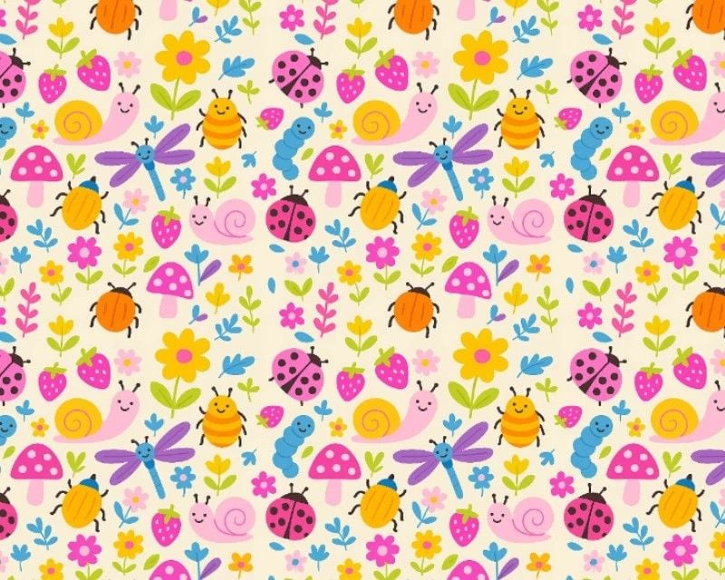 3 Metre pre cut length - 80/20 Polycotton &ndash; [DESIGN 73 snails, dragon flies] &ndash; 112cm Wide