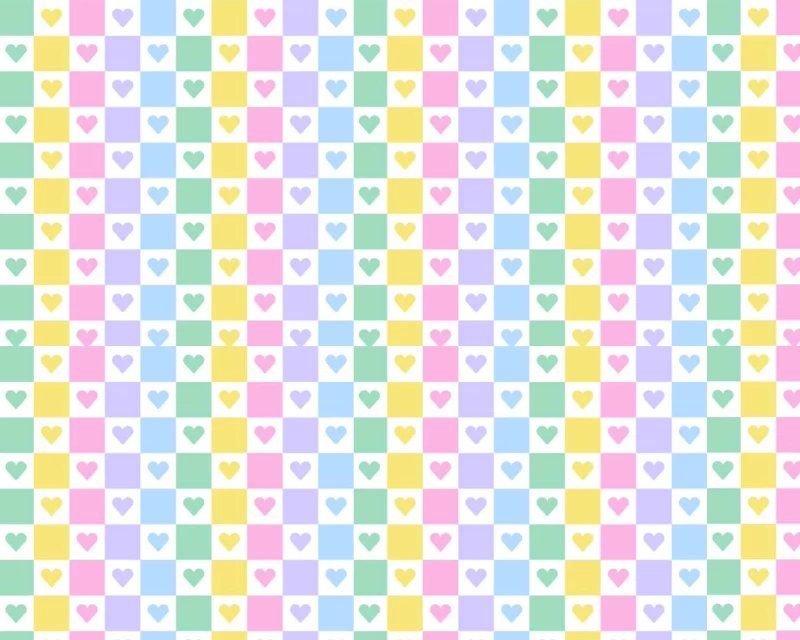 3 Metre pre cut length - 80/20 Polycotton &ndash; [DESIGN 93 check heart] &ndash; 112cm Wide
