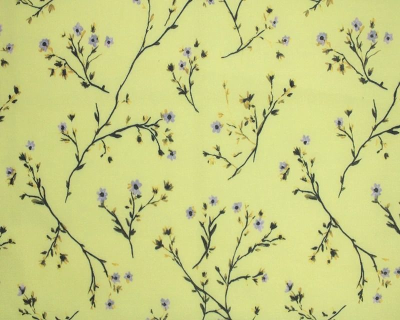 3 Metre pre cut length - 80/20 Polycotton &ndash; [DESIGN 97 delicate sprigs] &ndash; 112cm Wide