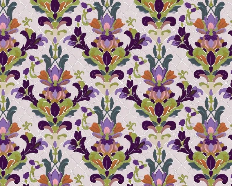3 Metre pre cut length - 80/20 Polycotton &ndash; [DESIGN 98 Trad fleur] &ndash; 112cm Wide