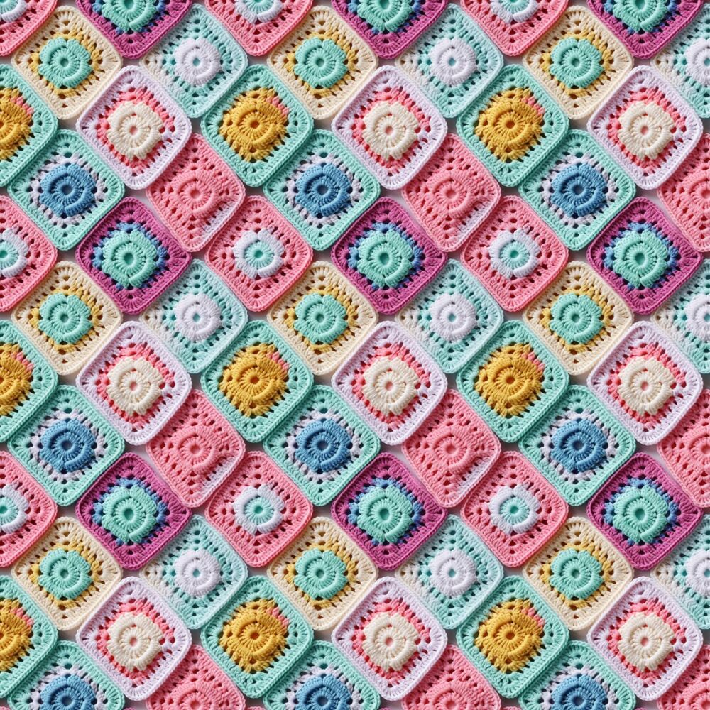 3m Pre-Cut 100% Cotton Fabric &ndash; [3D effect diamond crochet] &ndash; 140cm Wide