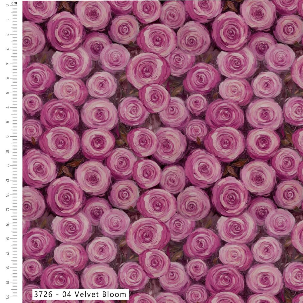 3m Pre-Cut 100% Cotton Fabric &ndash; [Velvet bloom by Craft Cotton Co'] &ndash; 114cm Wide