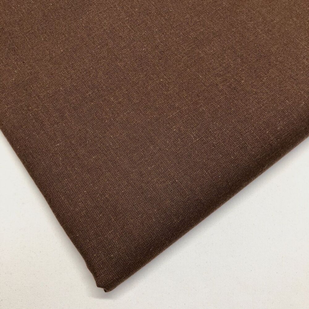 Plain Lifestyle Cotton Fabric &ndash; [CHOC BROWN] | 100% Cotton | 150cm Wide | OEKO TEX