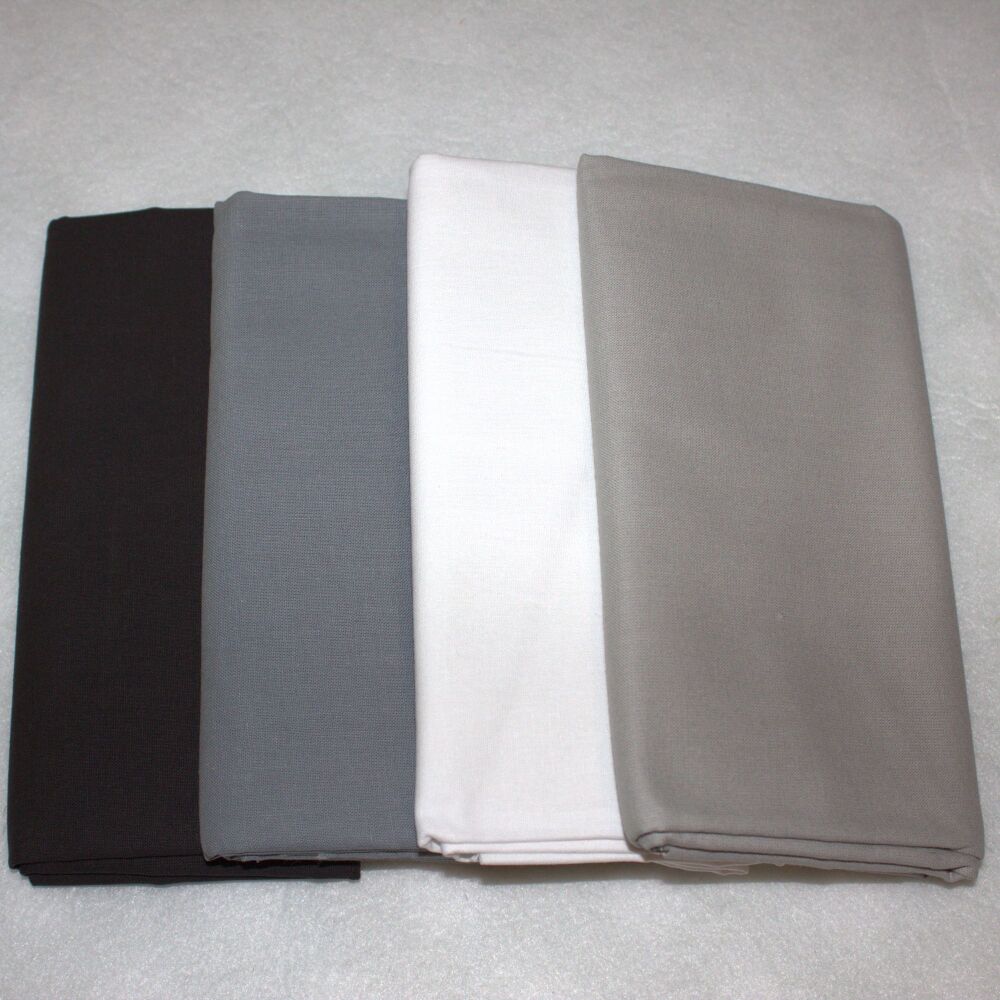 4x half metres plain cotton bundle 60" wide
