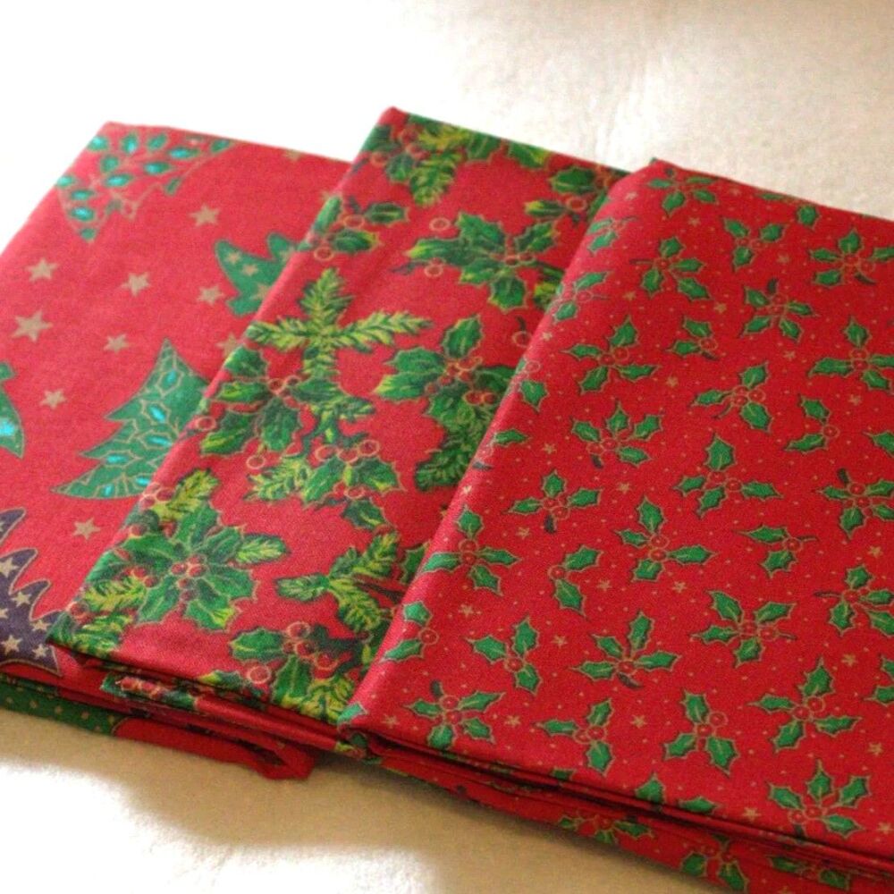 Life style cotton - 3x half metres Christmas bundle 54" wide