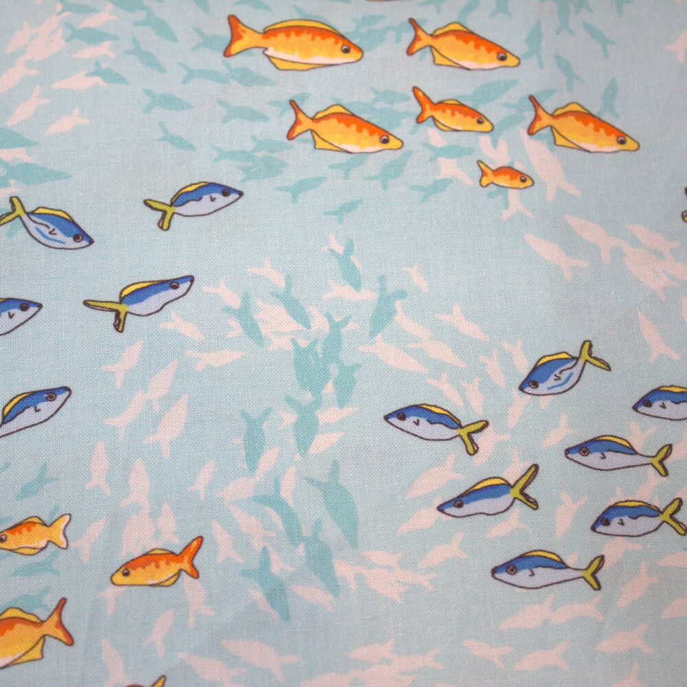 3m Pre-Cut 100% Cotton Fabric &ndash; [sea in colour by The Crafty Lass] &ndash; 114cm Wide