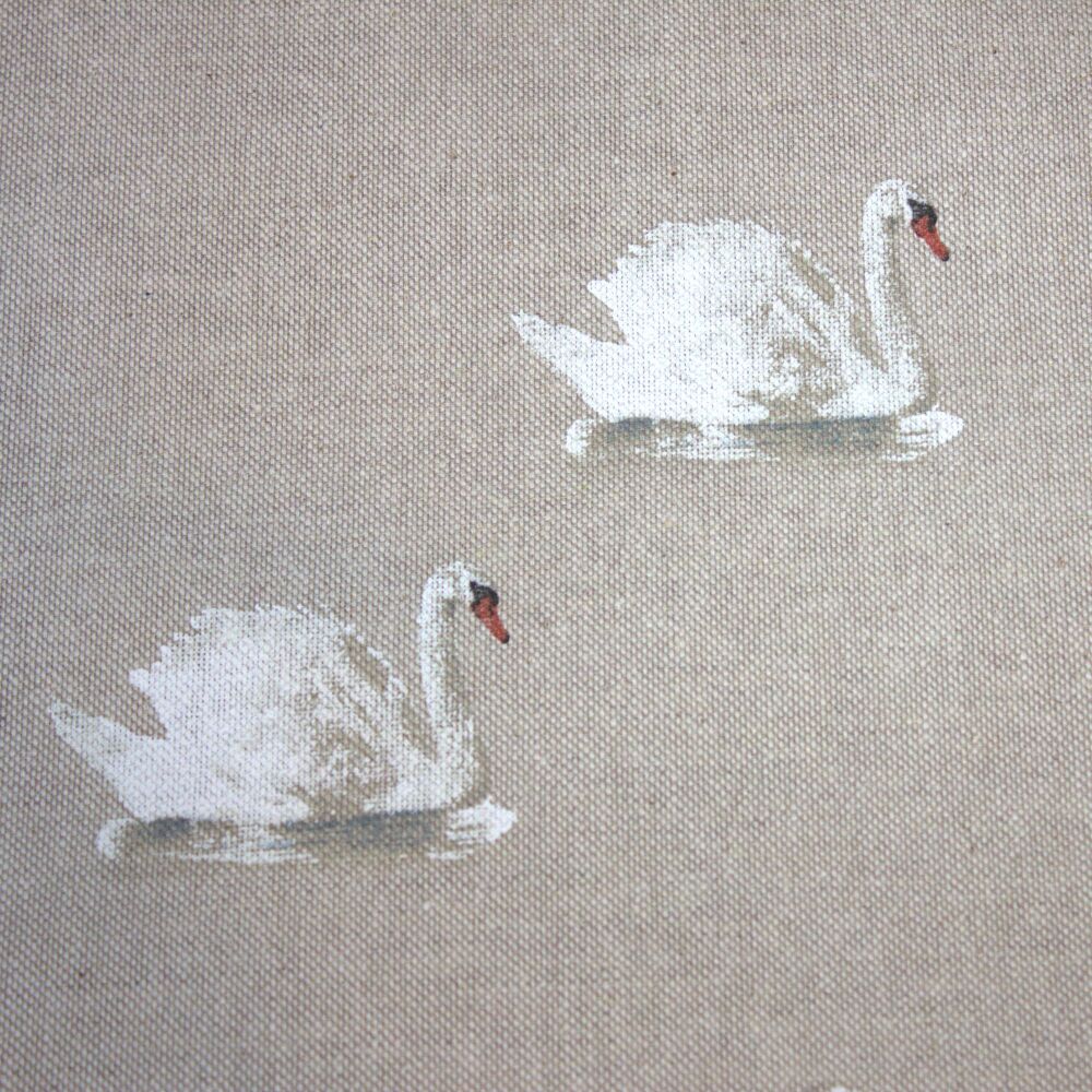 Crafty Linen Fabric - 3 Metre Pre-Cut Length | Linen Look Fabric | 140cm Wide [Swans]