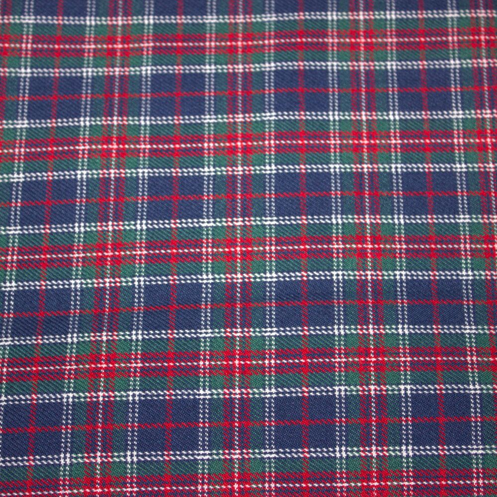 Woven check, 3 METRE PRE CUT length, 54 inch wide Green,white and red check