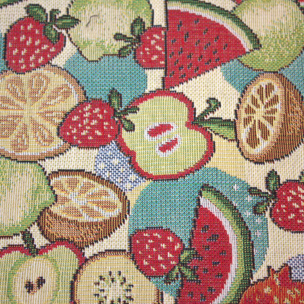 Chatham Glyn Crafty Fabrics Tapestry  Fabric - 3 Metre Pre-Cut Length  140cm Wide [Mixed fruits]