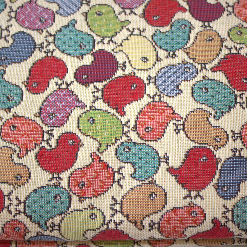 Chatham Glyn Crafty Fabrics Tapestry  Fabric - 3 Metre Pre-Cut Length  140cm Wide [Birds]