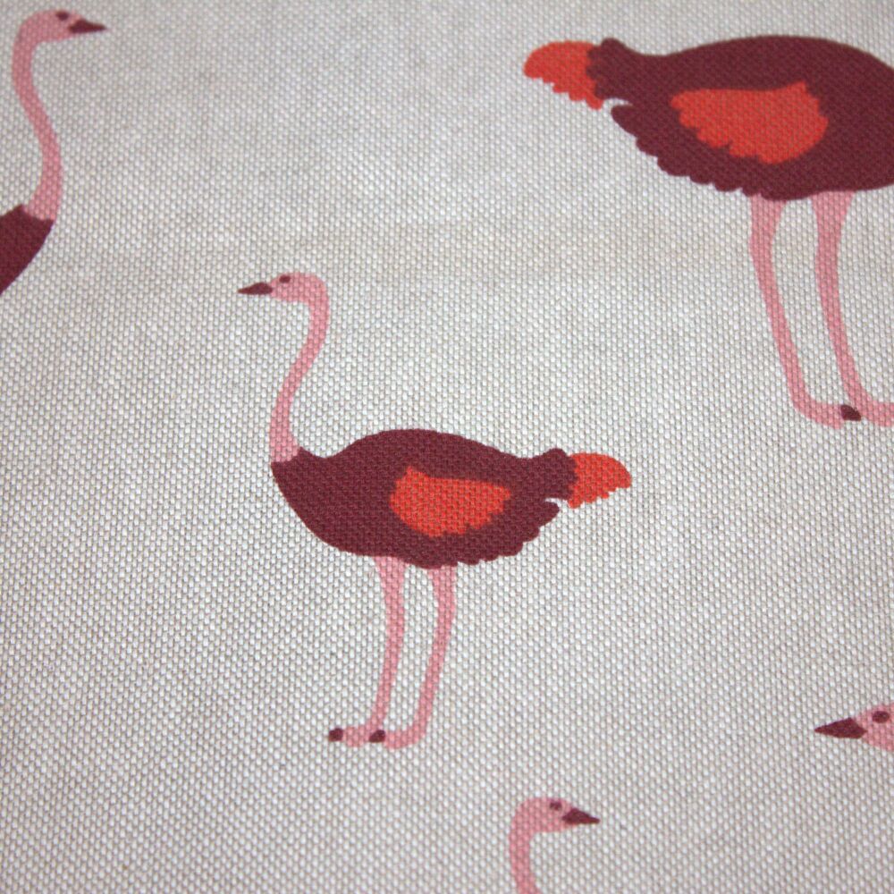 Crafty Linen Fabric - 3 Metre Pre-Cut Length | Linen Look Fabric | 140cm Wide [Flamingo]