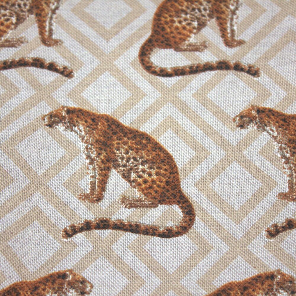 Crafty Linen Fabric - 3 Metre Pre-Cut Length | Linen Look Fabric | 140cm Wide [Cheetahs]