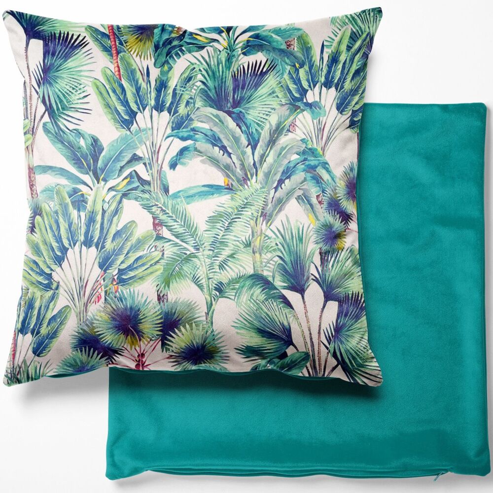 Velvet cushion cover, invisible zip. 18" x 18" [DESIGN 2]