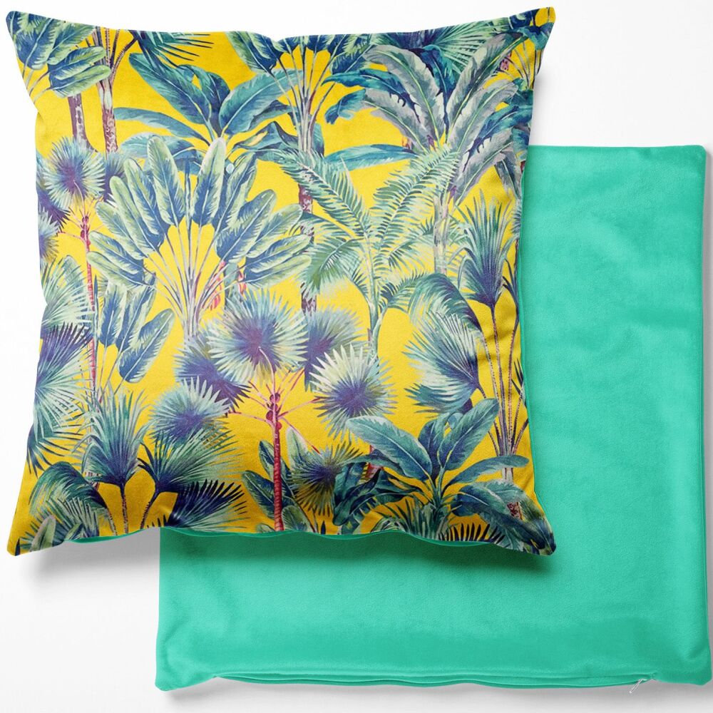 Velvet cushion cover, invisible zip. 18" x 18" [DESIGN 4]