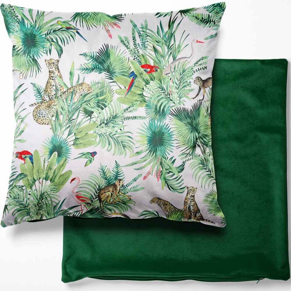 Velvet cushion cover, invisible zip. 18" x 18" [DESIGN 9]