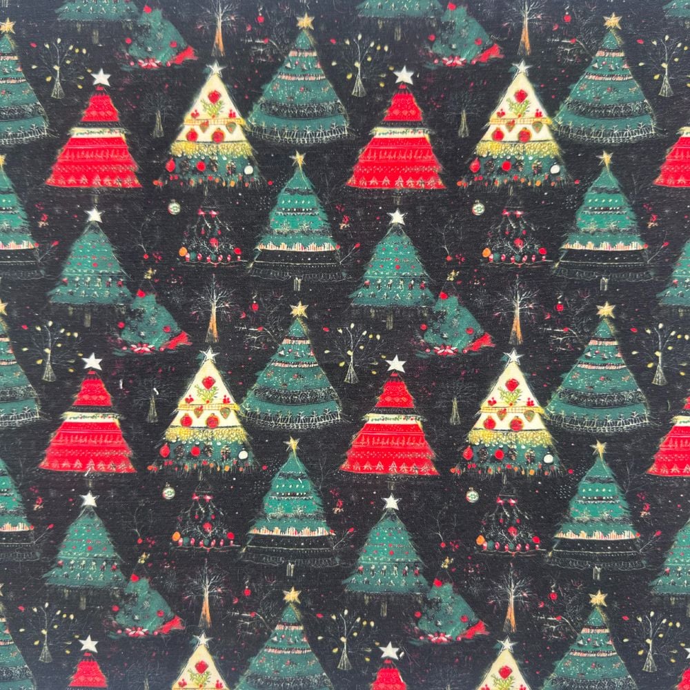 3 Metre pre cut length - 80/20 Polycotton &ndash; [DESIGN 144 Nordic Noel] &ndash; 112cm Wide