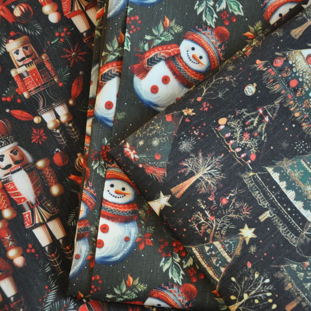 3x 1 metre bundle 44inch wide, Traditional Nordic Christmas