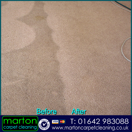 Before and after carpet clean in Nunthorpe by Marton Carpet Cleaning, Middlesbrough
