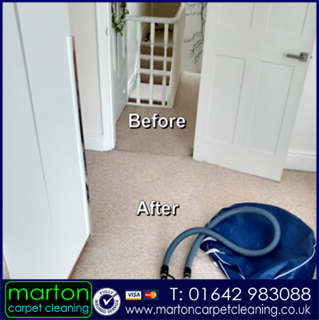 Complete house carpets cleaned in Darlington. Marton Carpet Cleaning, Middlesbrough.