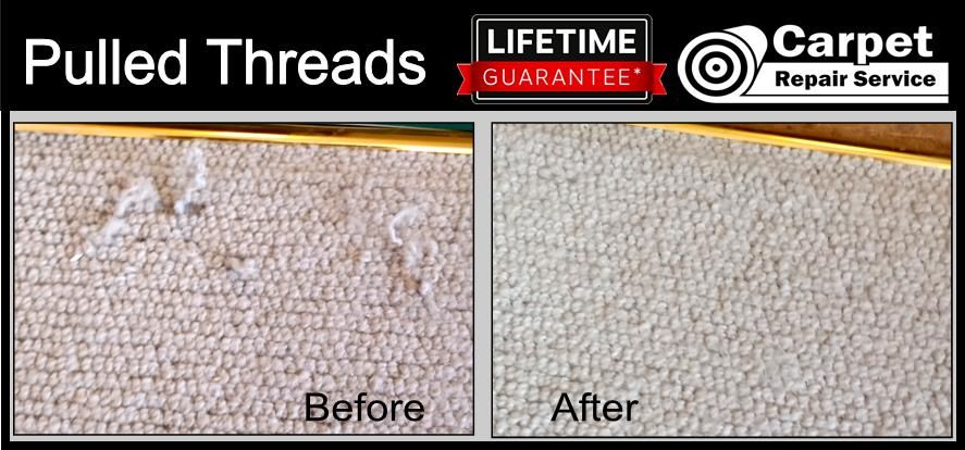 Carpet damage pulled threads repaired in North Yorkshire and County Durham