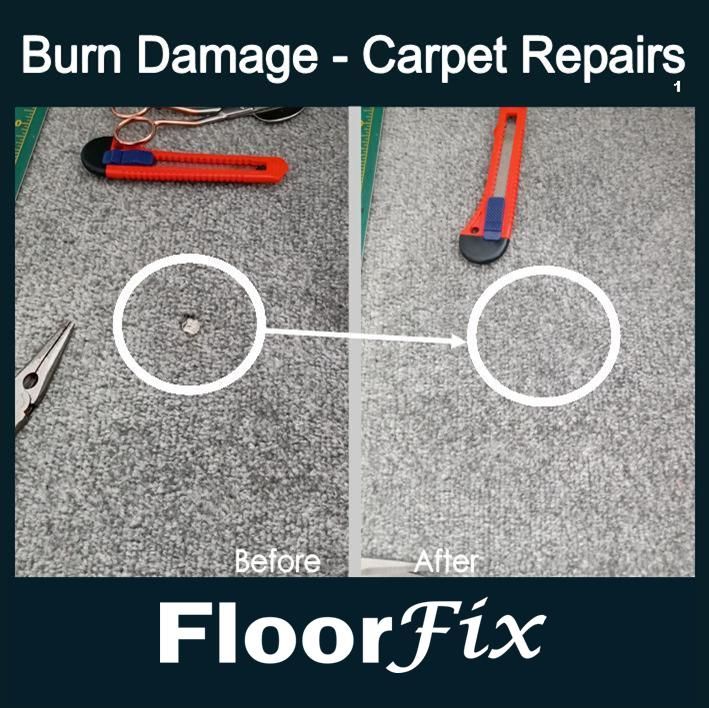 Cigarette burn carpet repair 1