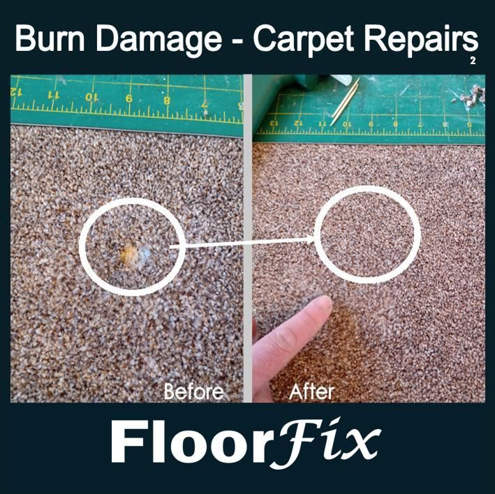 Cigarette burn carpet repair 2