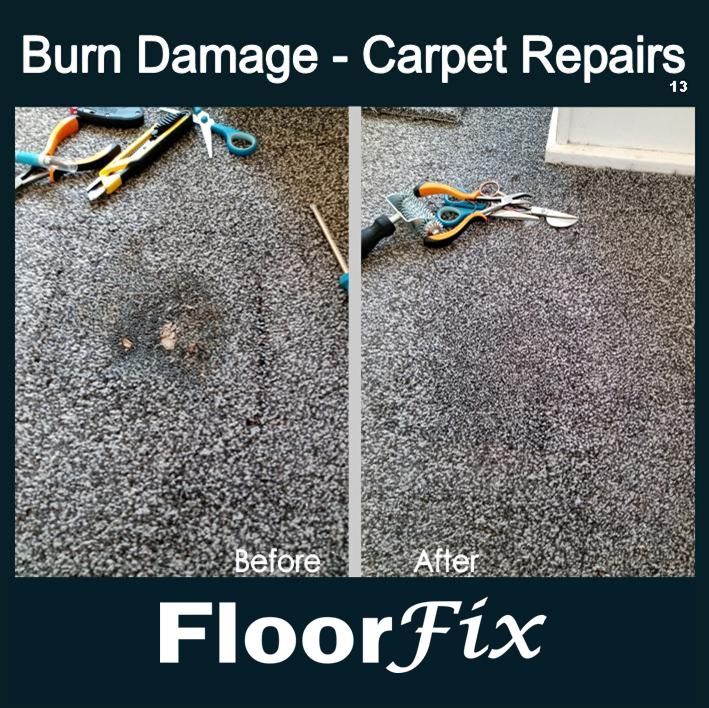 Cigarette burn carpet repair 13