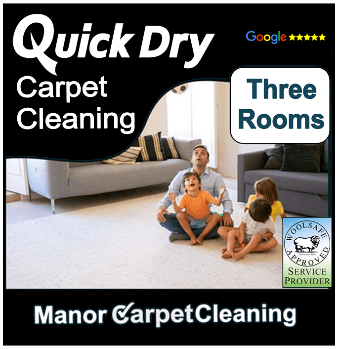 Three rooms carpet cleaning online booking