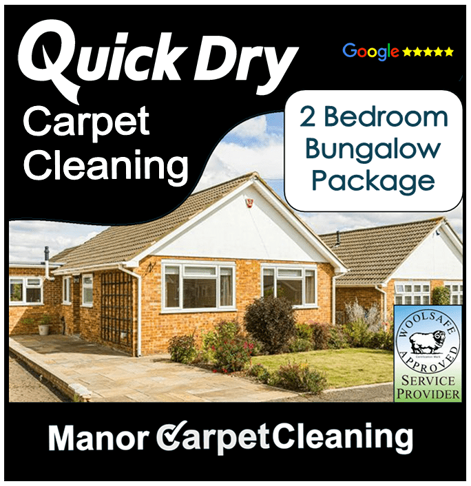 2 bedroom bungalow package carpet cleaning, book online