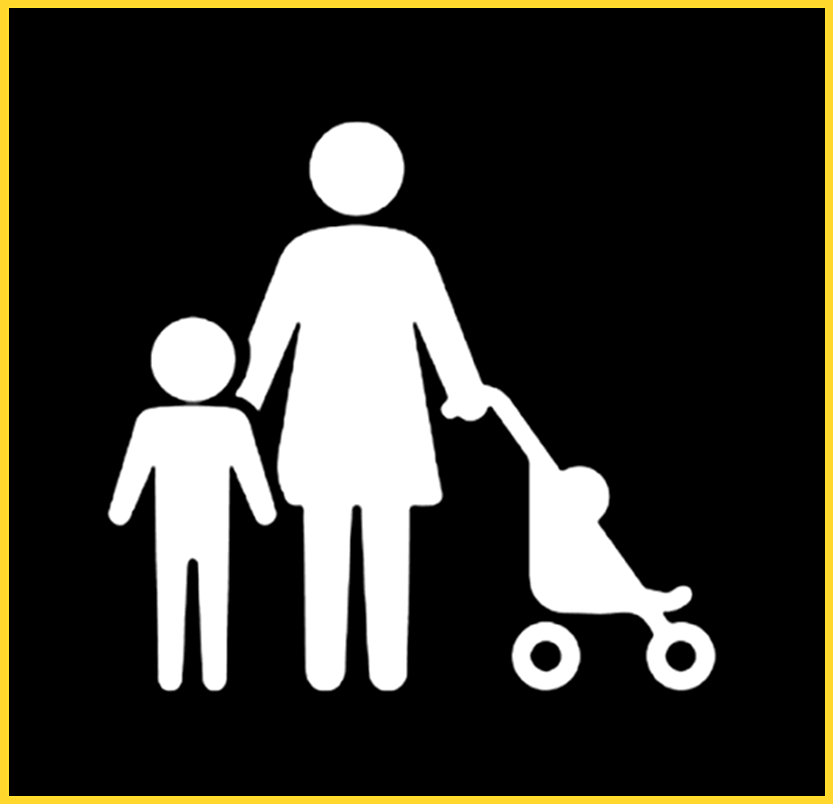 Parent and child parking bay symbol