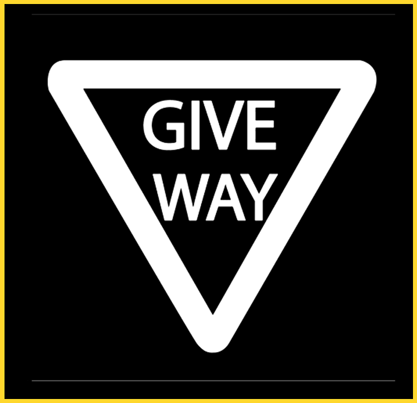 Give Way Painted Sign