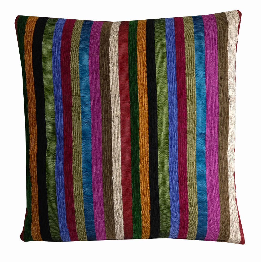 Striped Moroccan Cactus Silk Cushion Cover