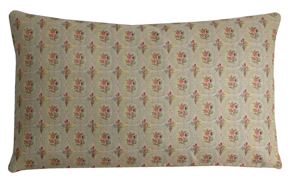 Grey Ditsy Floral Lumbar Cushion Cover (30x50cm)