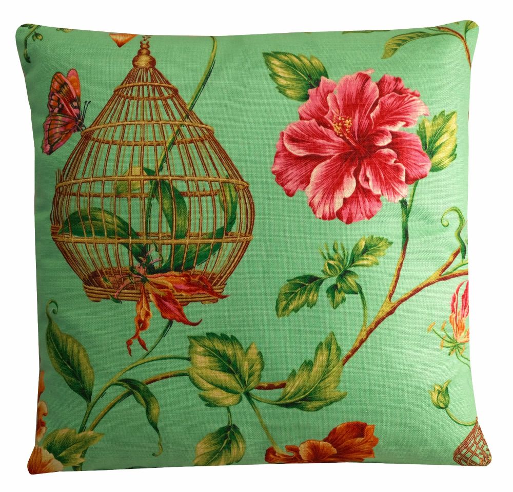Tropical Floral and Butterfly Cushion Cover (45x45cm)