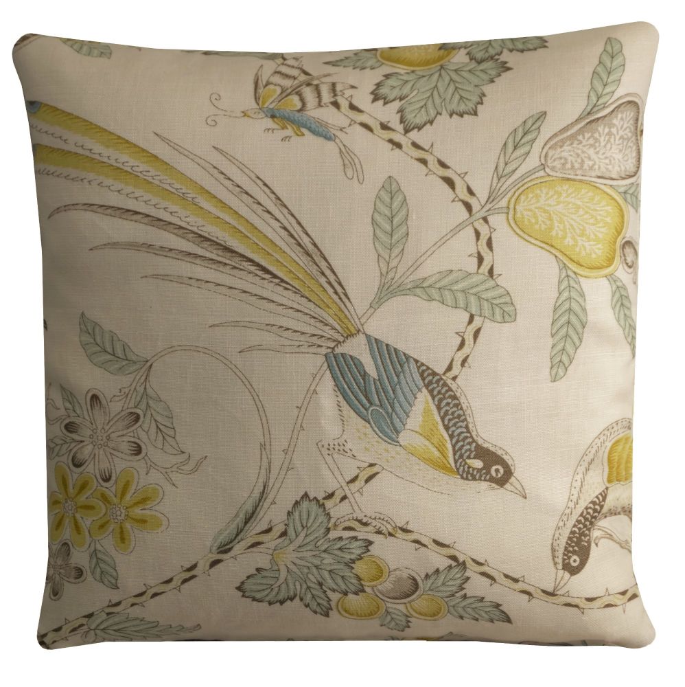 Schumacher Campagne Bird and Floral Cushion Cover (40x40cm)