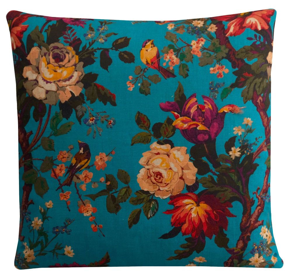 Liberty Lady Kristina Turquoise Floral Cushion Cover
