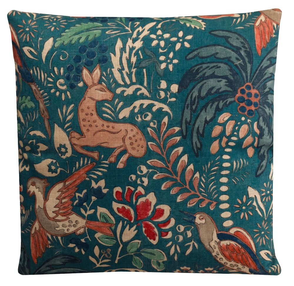 Mulberry Fantasia Cushion Cover - Teal (45x45cm)
