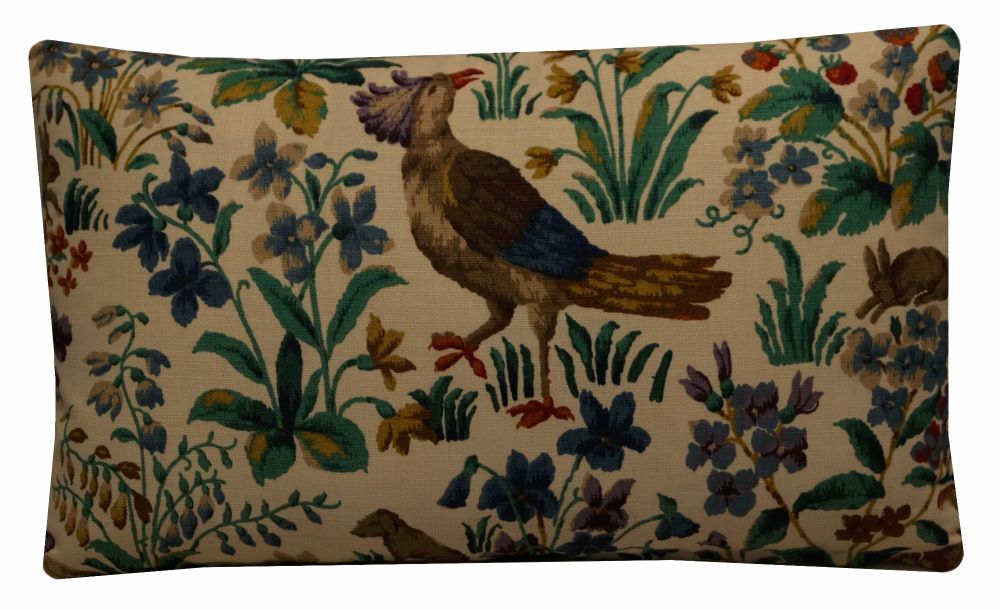 Sanderson Cluny  Bird and Floral Cushion Cover (30x50cm)