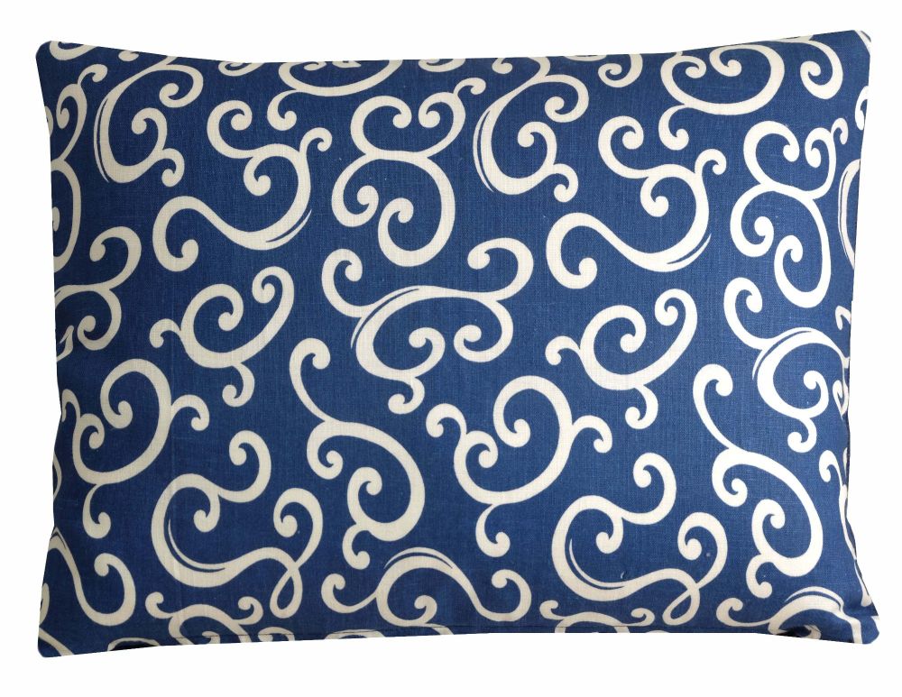 Soane Britain Regency Swirl Cushion Cover - Blue