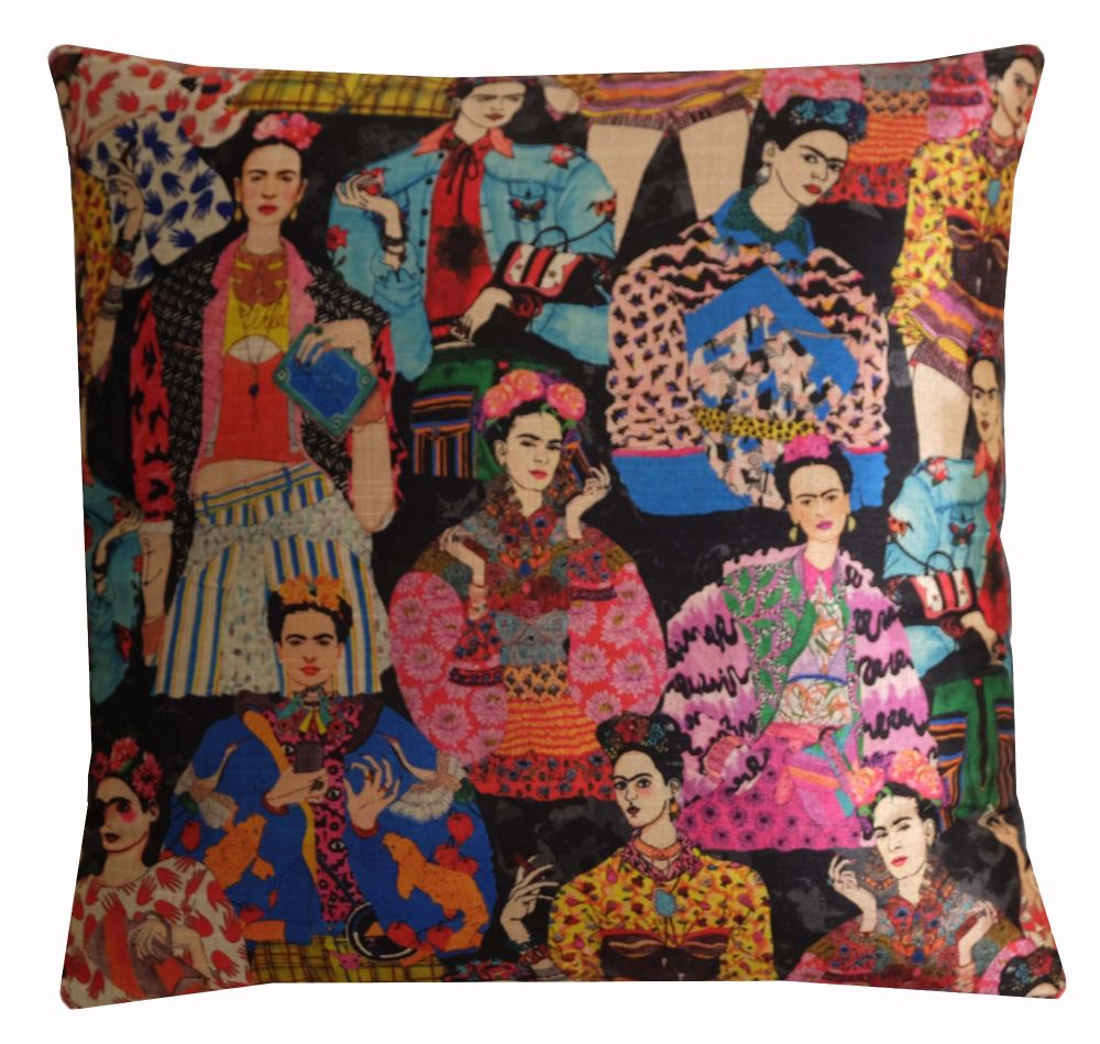 Frida Kahlo Cushion Cover - Faux Silk