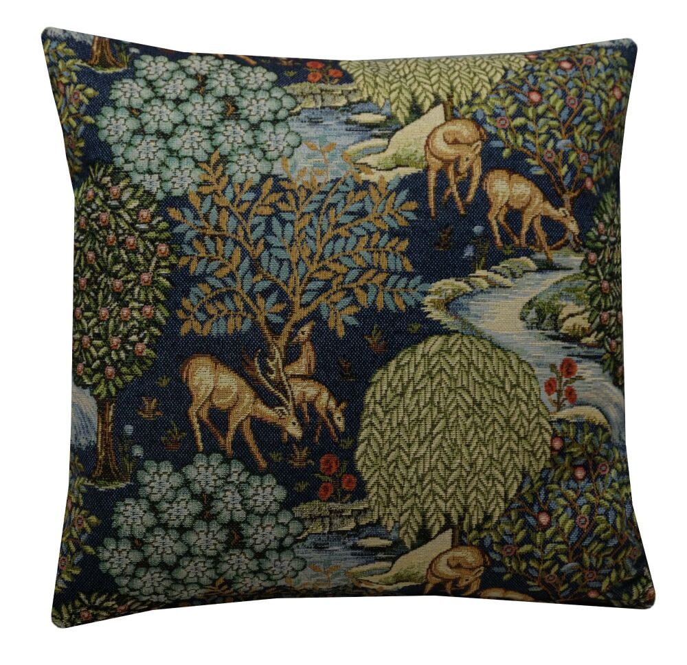 William Morris The Brook Tapestry Style Cushion Cover