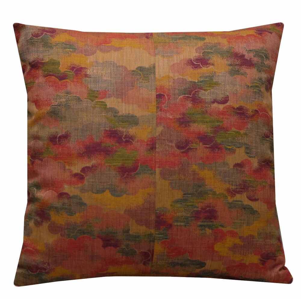 Vintage Kimono Cushion Cover - Multicoloured Clouds (45x45cm)