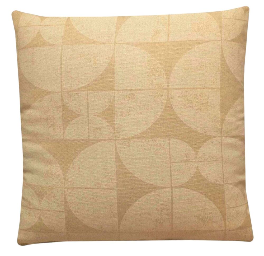 Ian Mankin Acton Cream Geometric Cushion Cover