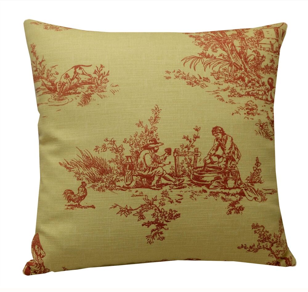 French Country Toile De Jouy Cushion Cover