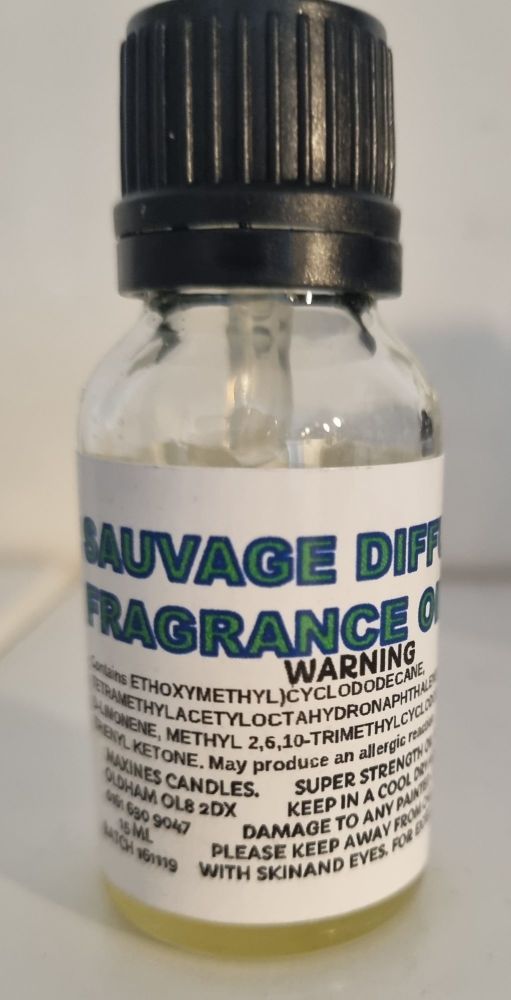 SAUVAGE (SIMILAR TO) DESIGNER DIFFUSER FRAGRANCE OIL 15ml